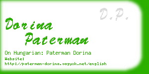 dorina paterman business card